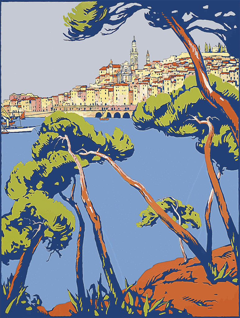 Vue sur la Méditerranée – Souvenir en Couleurs