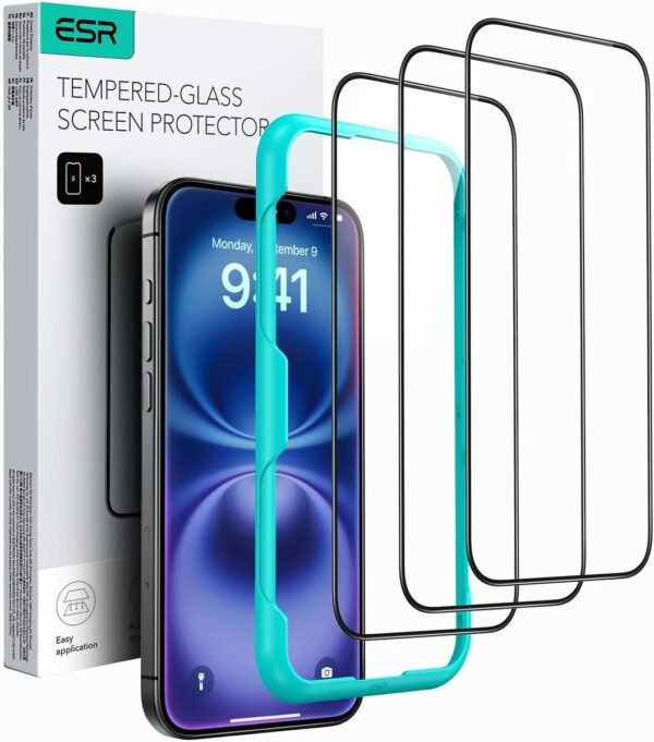 Protection d'écran verre trempé — iPhone 15/16