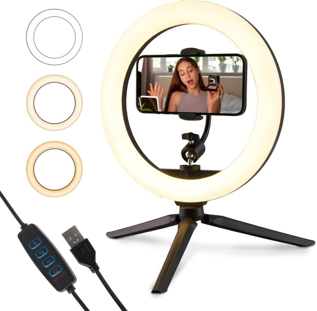 Ring light avec trépied