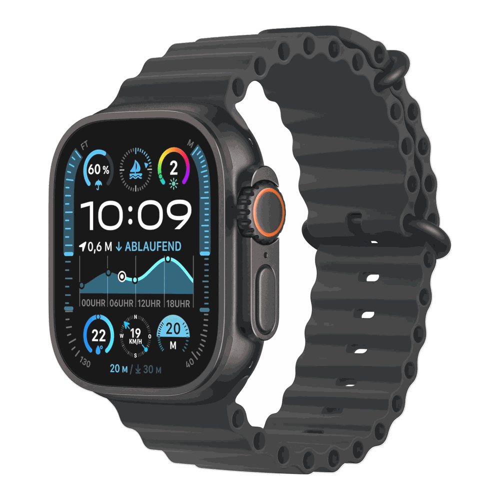 Apple Watch Ultra 2 titane avec bracelet Ocean noir