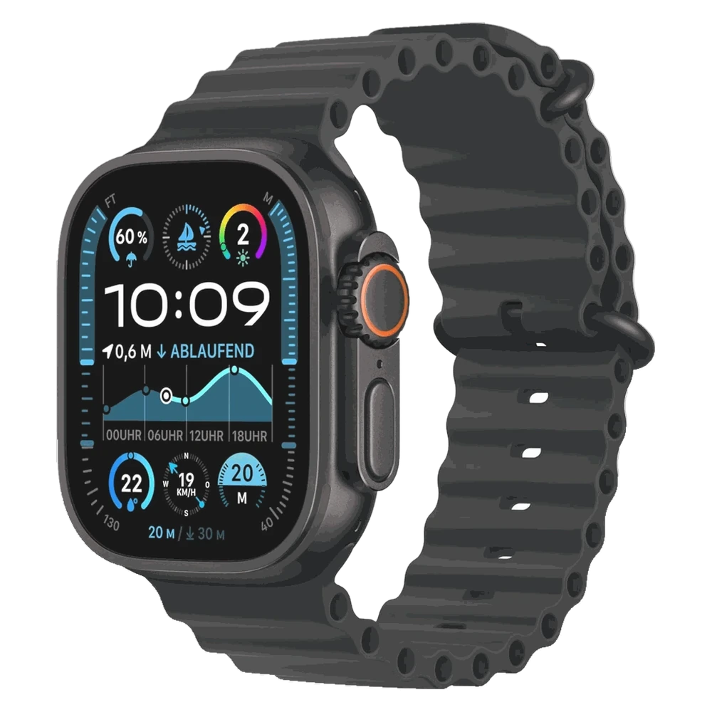 Apple Watch Ultra 2 titane avec bracelet Ocean noir