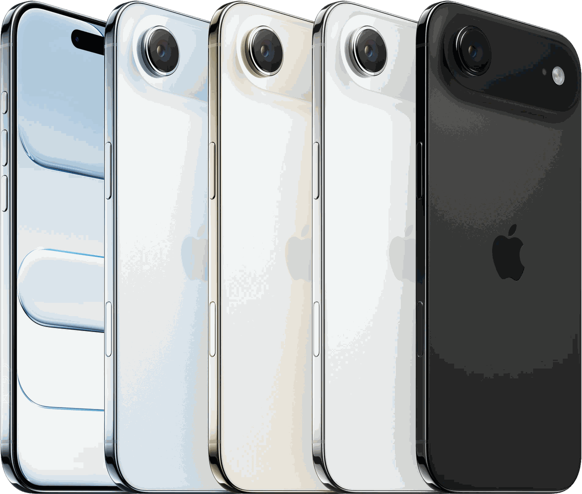 iPhone Air, les cinq coloris