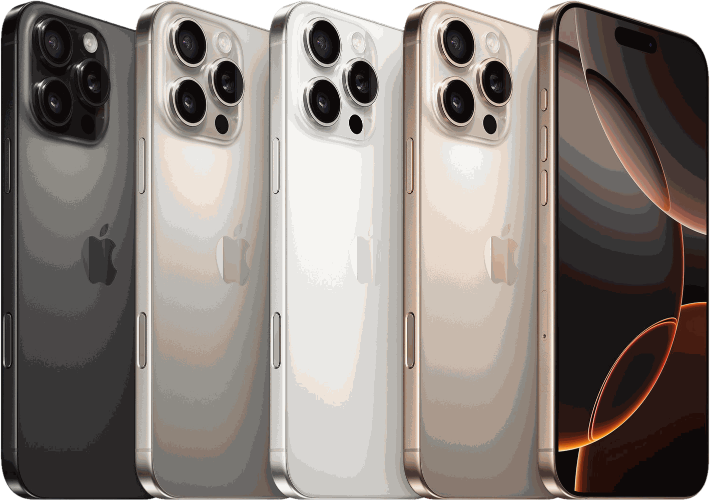 iPhone 16 Pro, la gamme de coloris