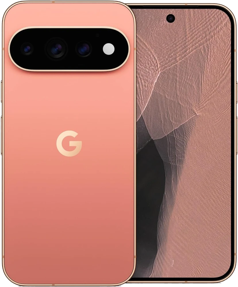 Google Pixel 11 Pro Rose Pêche, de dos et de face