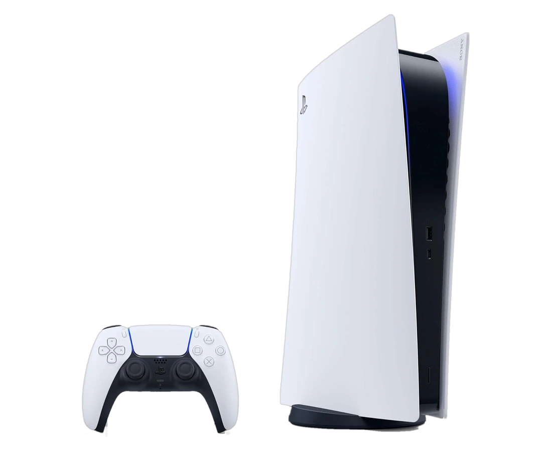 PlayStation 5 Digital avec sa manette DualSense