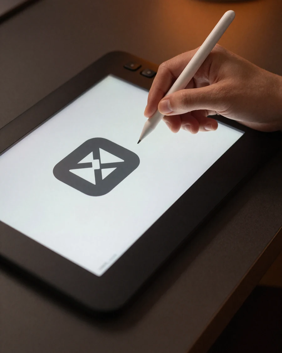 Création d'un logo sur tablette graphique